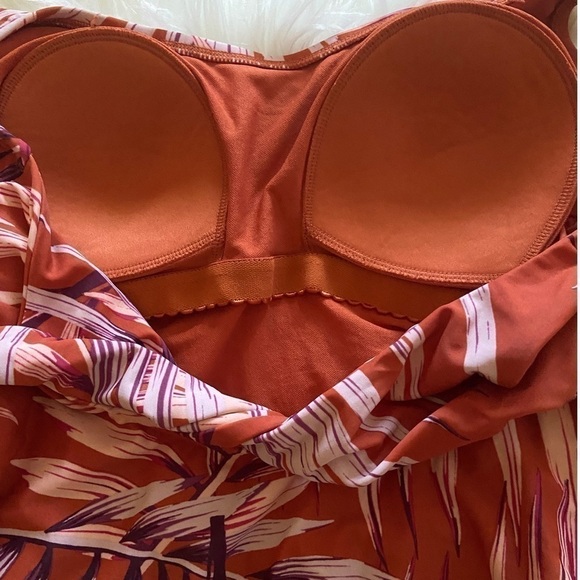 Kona Sol One Piece Orange Twist Back Cut Out Swimsuit Size Large - Picture 12 of 14